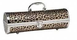 Brown Leopard Wine Purse Tote With Cork Screw