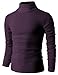 H2H Men's Basic Ribbed Cotton Thermal Turtleneck T-Shirts