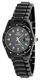 Oniss Women's Swiss Sapphire Ceramic Diamond Watch ON601-L Black