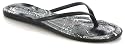 Platino "Micheline" Ladies Toepost Sandals - Black