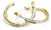 Buckley Ladies Two Tone Gold Plate Twist Hoop Earrings