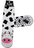 Tubular Cow Non-Skid Slipper Socks by K. Bell