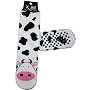 Tubular Cow Non-Skid Slipper Socks by K. Bell