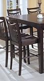 Set of 2 Contemporary Mahogany Finish Counter Height Chairs