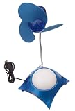 Dekcell Mini USB Fan with 4-Port Hub and Night Light