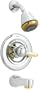 Delta Faucet 1748CB-74CB Classic Single-Handle Tub and Shower Faucet, Chrome/Vibrant Vibrant Polished Brass