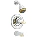 Delta Faucet 1748CB-74CB Classic Single-Handle Tub and Shower Faucet, Chrome/Vibrant Vibrant Polished Brass