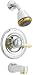 Delta 1748CB-74CB Classic Single-Handle Tub and Shower Faucet, Chrome/Vibrant Vibrant Polished Brass