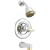 Delta Faucet 1748CB-74CB Classic Single-Handle Tub and Shower Faucet, Chrome/Vibrant Vibrant Polished Brass