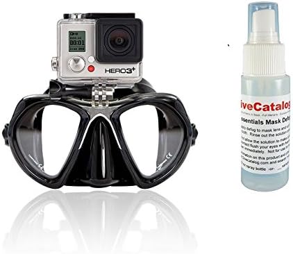 GoPro GoMask Hero w/ Mount 1, 2, 3, 3+, 4 by XS Scuba - Black +FREE Mask Defog