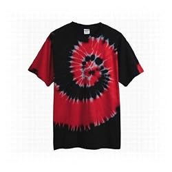 Tie Dye Mania Adult Tie-Dyed Two-Color Spiral Short Sleeve T-shirt