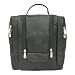 Piel Leather Hanging Travel Toiletry Kit - Leather - Black - Black