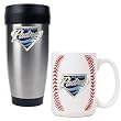 San Diego Padres MLB Stainless Steel Travel Tumbler & Game ball Ceramic Mug Set - Primary Logo by Great American Products