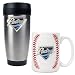 San Diego Padres MLB Stainless Steel Travel Tumbler & Game ball Ceramic Mug Set - Primary Logo