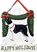 boston_terrier37boston terrier - Boston Terrier Happy Holidays Sign Picket Fence