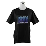 MuchBuy Activated Light Up-Down Sound LED Light EL T-Shirt DJ Disco Dancing