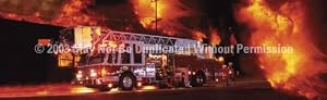 Window Graphic - 20x65 Ladder Truck Window Graphics Firefighters