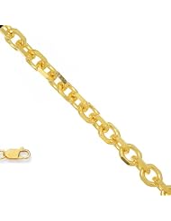 14k Solid Yellow Gold 1.5 mm (1/16 Inch) Cable Chain Necklace 18" w/ Lobster Claw Clasp