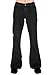 Men's 60's 70's Indie Retro Black Vintage Stonewash Bellbottom Super Flares