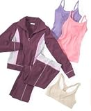 Greendog Girls EDV Track Jacket, Pants, 2-Pack Cami and Sports Bra