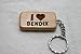 I Love Bendix Wooden Keychain