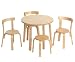 This Mini Furniture set includes a table, three chairs and a grown-up friendly stool. With that much seating, your child has space to invite friends, teddy bears, dolls, and even parents to the table! It is environmentally friendly and is sturdy and stylish enough to pass down from generation to generation.Made of sustainable wood with a lead-free wood finish.Diameter: 25".Seat Height: 13". Ages 2-7 years. View Demo