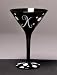 Personalitini - Monogram Black Polka Dot Martini Glass - K