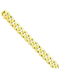 14K Gold Curb Chain Bracelet 9"