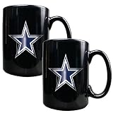 2 Pc Dallas Cowboys Coffee Mug Set - Black by Great Amreican Products