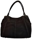 Women's Tignanello Purse Handbag Leather Chain Connection Large Tote Brown