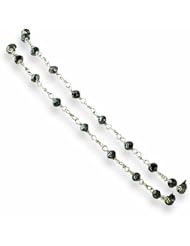 4 Carat Black Diamond Briolette Bracelet 7.5 Inches