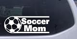 White 12in X 4.7in -- Soccer Mom Sports Car Window Wall Laptop Decal Sticker