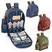 Outdoor Living : Picnic Time Cambria 16.5in. Backpack w/ Attached Wine Duffel & Deluxe Service For 4 (Red Clay)