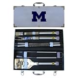 Michigan Wolverines 8 Piece Barbeque Tool Set w  Case