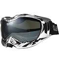POLARLENS SERIES PG35-01 Lunettes de ski / Lunettes de Snowboard avec noir/gris mirroir + ANTI-Brouillard + Micro-fibres pochette !
