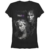 True Blood Bill and Sookie Vampire Bite Black Juniors T-shirt (Large)