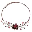 Garnet choker, 'Crimson Beauty' 1.2" W 18.1" L