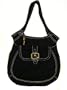 Fossil Maxine North South Black Velvet Hobo