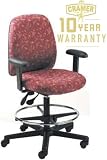 Fusion Large Back Mid-Height Drafting Chair with 300 lb. Capacity