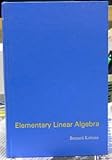 Elementary linear algebra