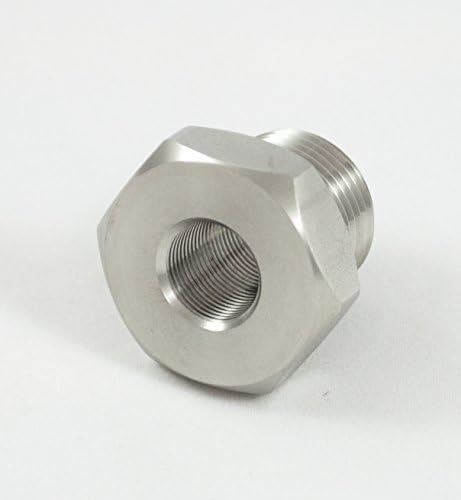 1/2-28 to 13/16-16 Filter Thread Adapter Automotive Oil 012 Stainless Steel