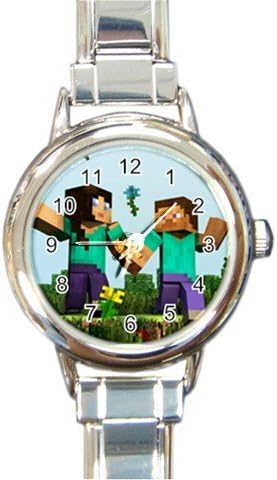 Minecraft Round Italian Charm Watch