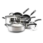 Circulon Steel 10-Piece Stainless-Steel Nonstick Cookware Set
