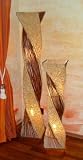 Deko-Leuchte MARCO, hohe Stehlampe aus Natur-Material, gedrehte Form , Grösse:ca. 150 cm