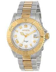 Invicta Womens 14364 Angel Analog Display Swiss Quartz Two Tone Watch