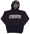 Girls/Adult Sweatshirt Gymnastics Hoodie Black with Fur Lined Hood