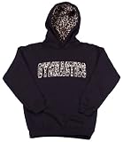 Girls/Adult Sweatshirt Gymnastics Hoodie Black with Fur Lined Hood
