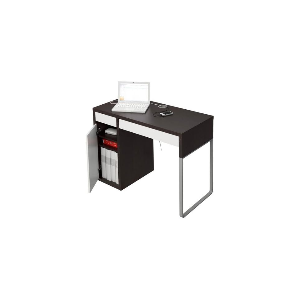 Ikea Micke Desk Black Brown White On Popscreen