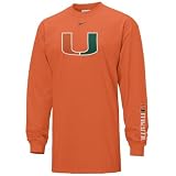 Nike Miami Hurricanes Orange Classic Logo Long Sleeve T-shirt