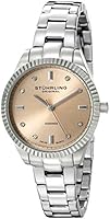 Stuhrling Original Symphomy Allure Women's Quartz Watch with Pink Dial Analogue Display and Silver Stainless Steel Bracelet 607L.02